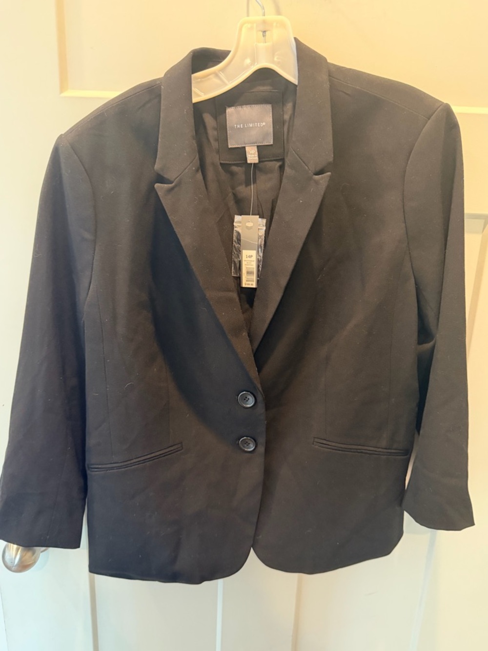 The Limited Black Blazer 14P NWT Career Jacket Petite Structured Work Office